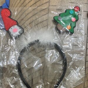Festive Headband with Santa and Tree